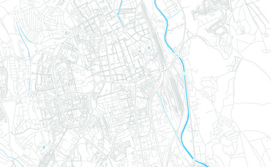 Kosice, Slovakia bright vector map