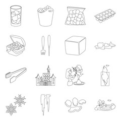 Vector design of clean and wet sign. Collection of clean and purity vector icon for stock.