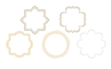 Set of isolated backgrounds, frames