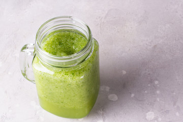 Glass of fresh cucumber juice. Detox water. Healthy drink.