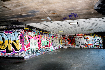 Graffiti on walls