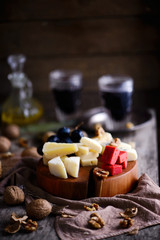 Fototapeta premium cheese on the cutting board. selective focus