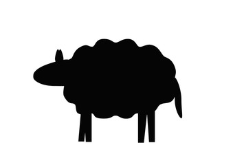 Black sheep. Illustrations for babies. Illustrations. Vector.