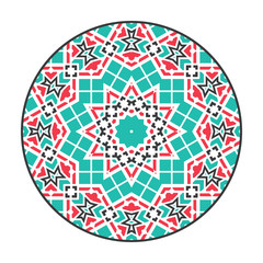 Vector Asian Geometric Mandala Frame