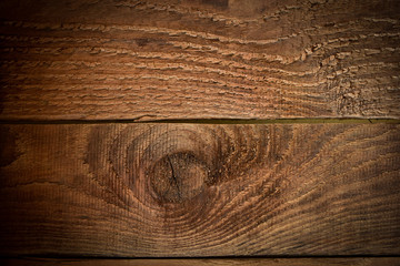 brown wood barn wall plank texture background, top view of old wooden table
