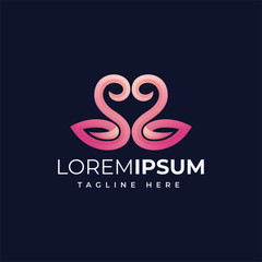 Love beauty logo design vector