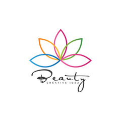 Unique Beauty Logo Design template and vector