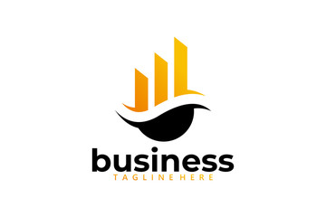 business stats logo icon vector isolated