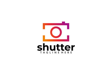 shutter logo icon vector for cam and video studio