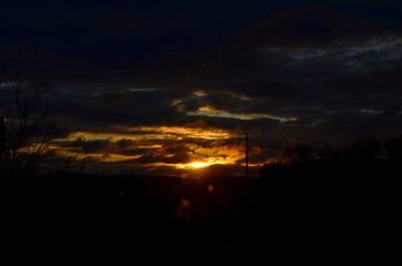 Fototapeta premium sunset in timelapse
