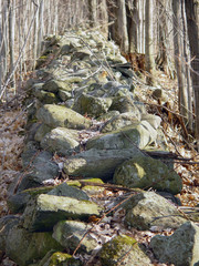 Naklejka na ściany i meble Old stone wall in Vermont