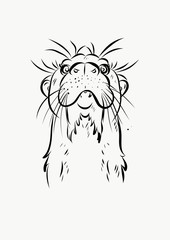 Giant Otter Illustration