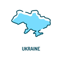 map color line icon. Border of the country. Geography. Pictogram for web page, mobile app, promo. UI UX GUI design element. Editable stroke.