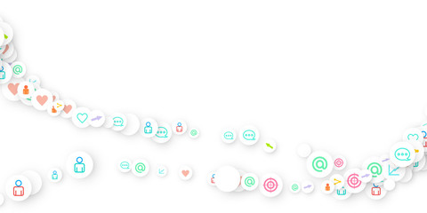 Social media marketing, Communication concept.