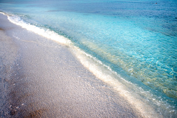 Fototapeta na wymiar turquoise sea white beach