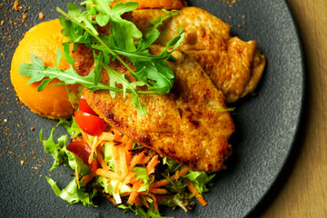 Chicken dish on a restaurant table
