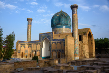 Fototapeta na wymiar The Guri Amir (Tomb of the King) mausoleum of the Asian conqueror Timur / Tamerlane in Samarkand, Uzbekistan