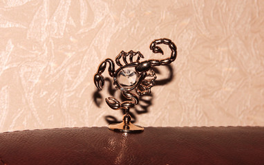 Decorative Golden Scorpion with crystal