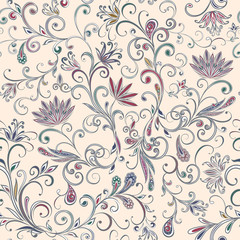 Seamless pattern in ethnic traditional style.