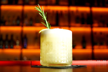Cocktail on a restaurant table