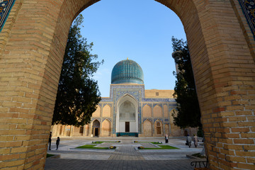 The Guri Amir (Tomb of the King) mausoleum of the Asian conqueror Timur / Tamerlane in Samarkand,...
