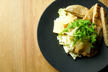 Main course in a restaurant