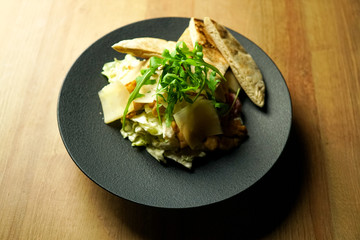 Main course in a restaurant
