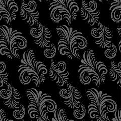 Volumetric seamless floral pattern background.