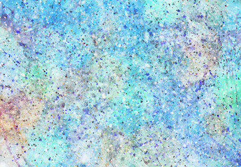 Abstract watercolor background, hand-painted texture with paints, strokes and drops.