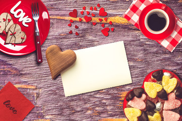 St. Valentine Day scene. Ideal for valentine text, proposal and wedding invitation