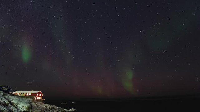 Aurora borealis on Ilulissat, Greenland