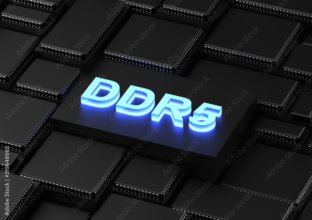 Poster computer memory ddr5 (double data rate v5)
