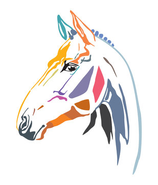 Colorful decorative horse 15
