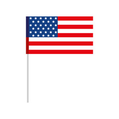 Isolated usa flag vector design
