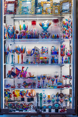 Showcase souvenir shop in Italy
