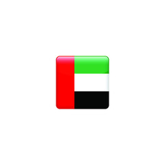 square  United arab emirates flag. Simple vector. National flag of United arab emirates