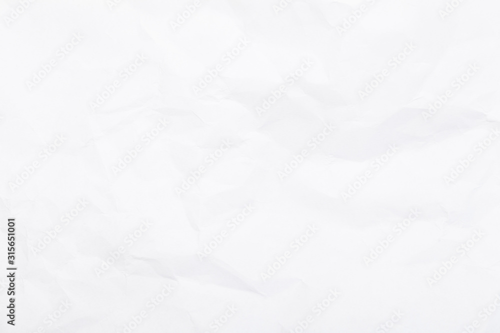 Poster white crumpled paper. background for design