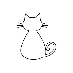 cat icon vector poster, print 