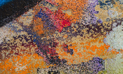 colorful cracked old paint