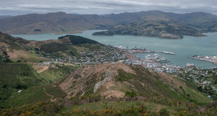 Christchurch. Cable car. Mountains. New Zealand. Aerial. Wakaraupo