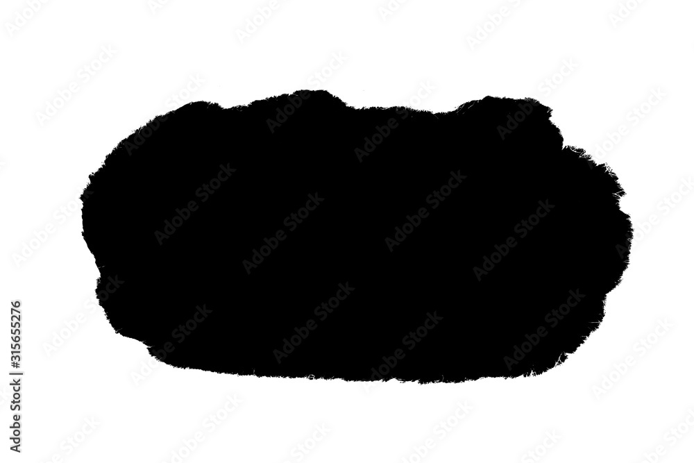 Poster white paper with a torn black window. background for design