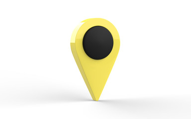 GPS.navigator pin pointer isolated on a white background. 3d illustration