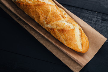 A loaf of homemade bread or baguette