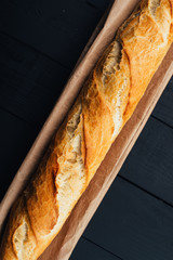 A loaf of homemade bread or baguette