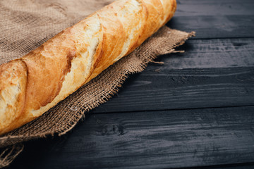 A loaf of homemade bread or baguette