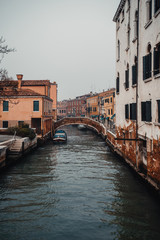 View of a canal in Venice Italy