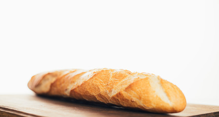 A loaf of homemade bread or baguette
