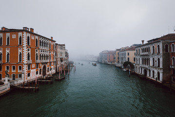 View of a canal in Venice Italy