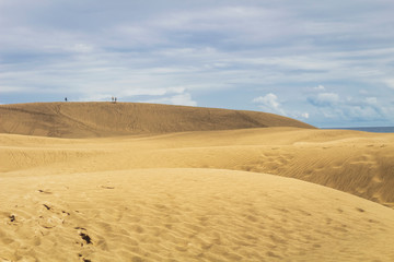 Fototapeta na wymiar Dunes in Maspalomas, Gran canaria, Canary islands