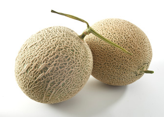 Cantaloupe melon isolated on white background